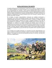 La Batalla de Boyacá; un encuentro crucial en la lucha por la independencia colombiana liderado por el General Doña Paula.